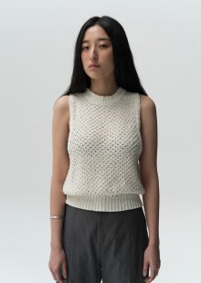 ORGANIC WAFFLE KNITTED VEST