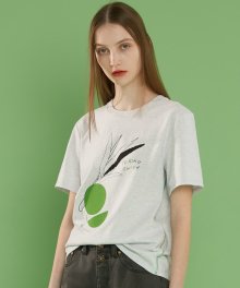 [GWON SHIN HONG X a.t.corner] ORGANIC VEGETABLE T-SHIRT GRAY (AETS1E003G1)