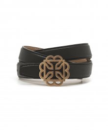 SLIM ECO-LEATHER BELT BLACK (AEBE1E001BK)