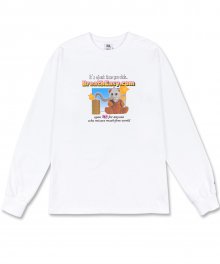 Teddy Online ad. L/S Tee White