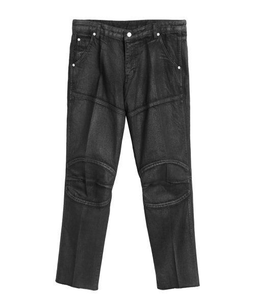 Coated biker sale jeans