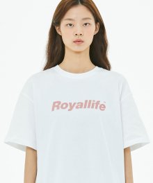 RL001 오리지널 로고 반팔티 - 화이트/핑크