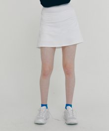 [SS21] Block Pleated Skirt White