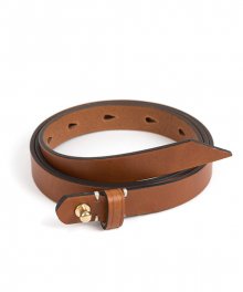 BR BUTTON STUD LEATHER BELT (brown)