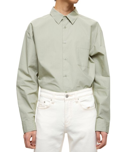 플랙() 오버사이즈 셔츠 라이트 그린 상품 이미지