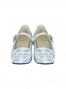 toile flat shoes