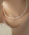 메리모티브(MERRYMOTIVE) Pearl and 925 silver ball necklace