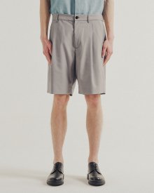 WIDE FIT TR ONE TUCK SHORTS DUSTY BEIGE