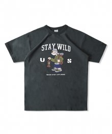 V.O.C TEE (STAY WILD)_CHARCOAL