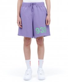 939 LOGO SWEAT SHORTS (LAVENDER)