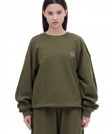 REVERSED TEXTURE SWEAT (OLIVE)