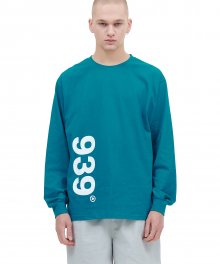 939 LOGO LONG SLEEVE (BLUE GREEN)