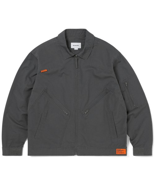 MUSINSA | ディスイズネバーザット Multi Zip Jacket Charcoal
