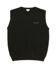 (SS21) T-Logo Knit Vest Black
