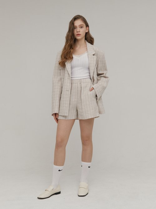 GABRIEL LINEN TWEED PT [BEIGE]