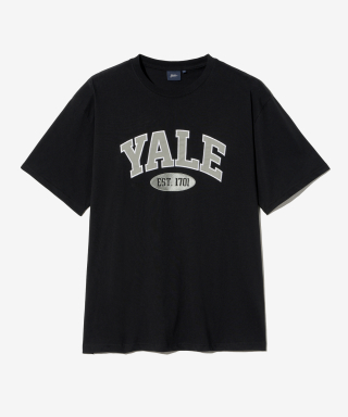 예일(YALE) 2 TONE ARCH T-SHIRT BLACK 상품 이미지