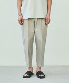 Carrot-fit Cropped pants  - Cement