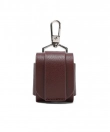 AIRPOD LEATHER CASE BROWN