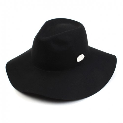 Silver Bubble Long Wool Black Fedora 울페도라