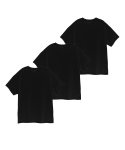 라이풀(LIFUL) 3PACK 스탠다드 베이직 핏 티셔츠 블랙 LFCASE0305