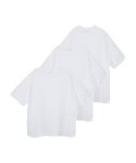 라이풀(LIFUL) 3PACK 레귤러 세미오버 핏 티셔츠 화이트 LFCASE0201