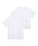 라이풀(LIFUL) 2PACK 릴렉스 오버 핏 티셔츠 화이트 LFCASE0101
