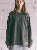 멧앤멜(MATT AND MEL) [Patchwork Sweatshirt] Charcoal