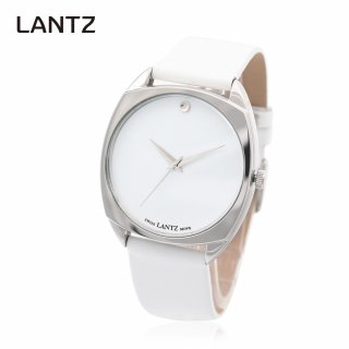 란쯔(LANTZ) LA-730WW 가죽밴드 시계_화이트