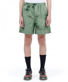 NYLON LIGHT SHORTS (TIE-DYE GREEN)