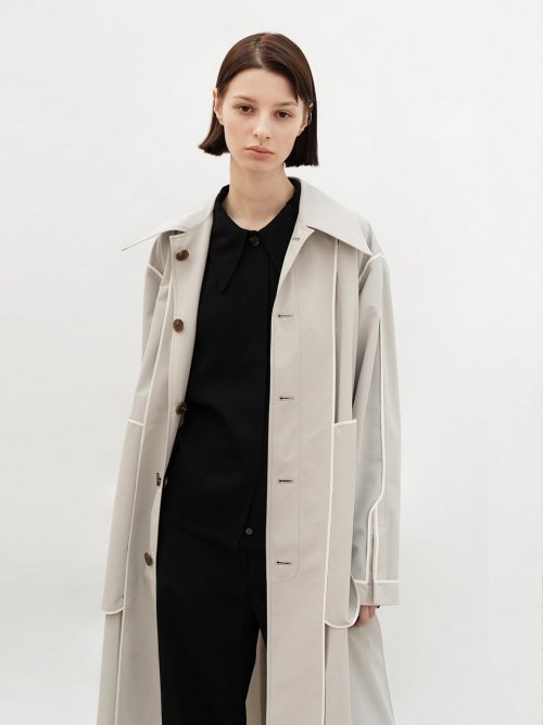 REVERSIBLE MAC COAT (L/серый)