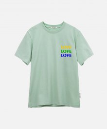 TRIPLE LOVE TEE-DUSTY GREEN