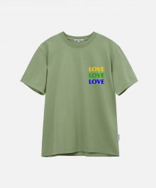 TRIPLE LOVE TEE-DUSTY OLIVE