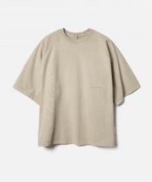 OVERSIZE RAGLAN TEE (Premium BASIC)-WASHED BEIGE