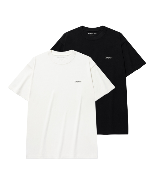 커버낫() [2PACK] 쿨 코튼 티셔츠 Black+White 상품 이미지