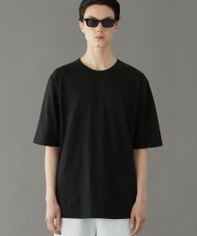 V068 오버사이즈 크루넥 티셔츠 (블랙)