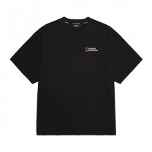 N212UTS990 래타나 트리플 프린트 오버핏 반팔 티셔츠 CARBON BLACK