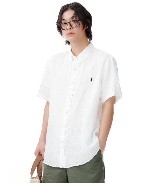 폴로 랄프 로렌(POLO RALPH LAUREN) 슬림핏 리넨 셔츠 - 화이트 - 179,000 | 무신사 스토어 폴로 랄프 로렌(Polo Ralph Lauren) 슬림핏 리넨 셔츠 - 화이트 - 179,000 | 무신사 스토어