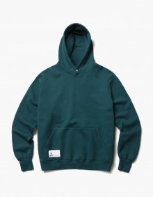 Terry Snap Pullover Hoodie - Forest Green