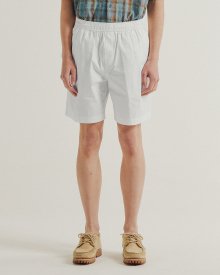 COMFY COTTON BANDED SHORTS IVORY