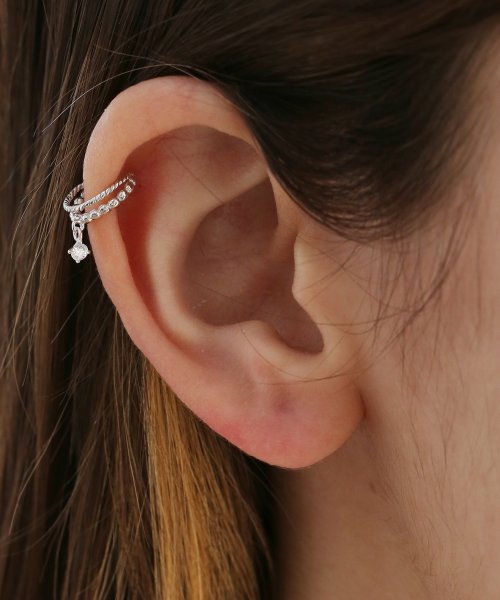 ピアス LAZY DAWN star cubic layered ear cuff LAZY DAWN】star cubic layered ear cuff C015〜イヤーカフ