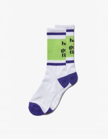 Line Socks - Neon Green/Purple