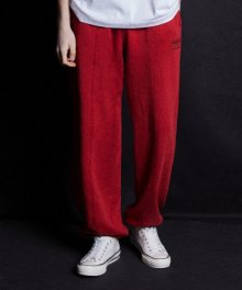 [UNISEX](DALMATIANS)WIDE FIT SWEAT JOGGER PANTS RED
