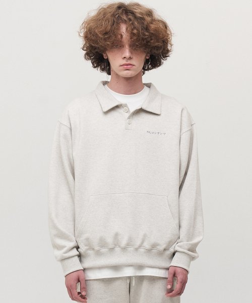 RC polo collar mtm (oatmeal)