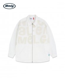 [Mmlg] EMEMELGE ZIP SHIRT (WHITE)