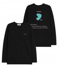 유니섹스 유니버셜 스톤 스탠다드핏 티셔츠 IRT079 블랙