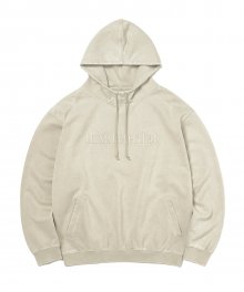 Washed Embroidery Hoodie Stone