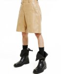 이에스씨 스튜디오(ESC STUDIO) Leather pocket shorts (beige)