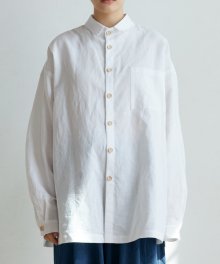 unisex short collar shirts white