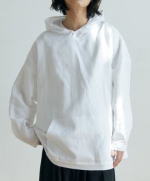 unisex linen hood white