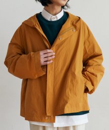 unisex spread hood jacket mustard